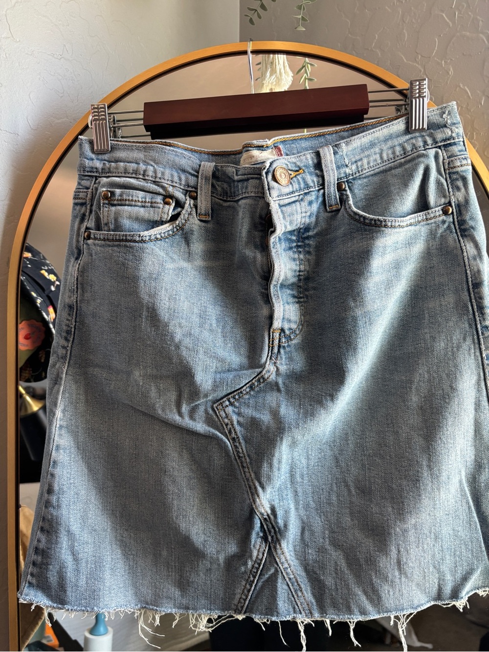 Distressed Levi’s Skirt